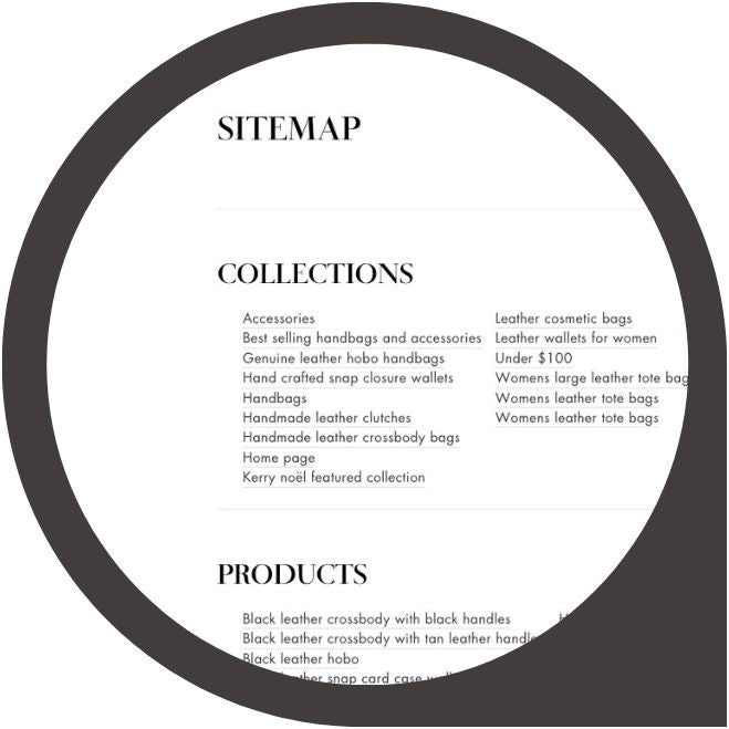 Dynamic HTML Sitemap Page