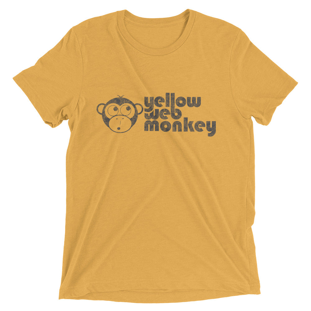 Gold YellowWebMonkey Tri-Blend Shirt